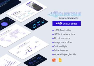商业区块链PowerPoint模板 - 顶尖PPT