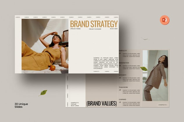 极简时尚服装品牌PPT模板 - 顶尖PPT