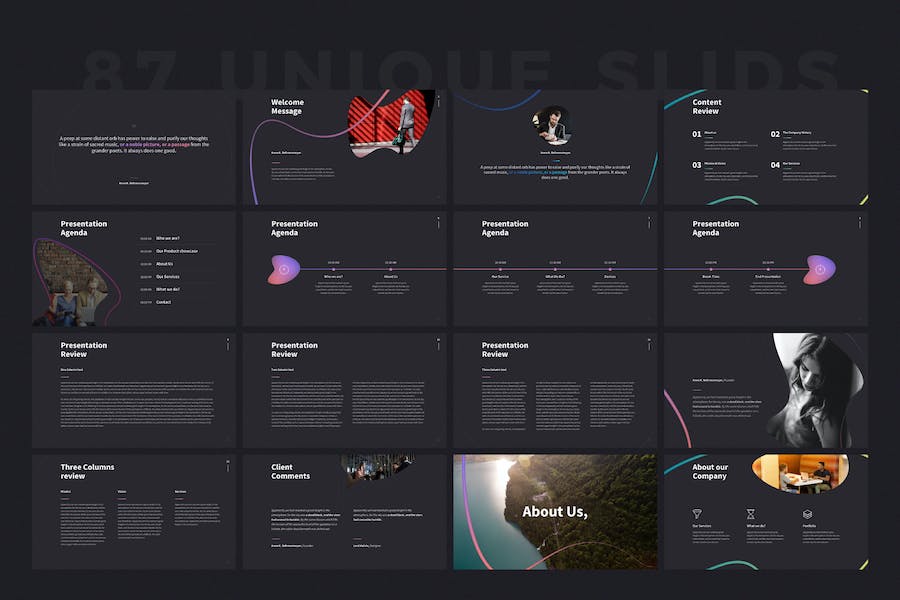 欧美高端图形版式设计精美PPT模板 - 顶尖PPT