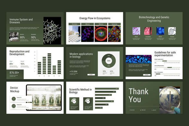 生物课教学讲解专用PowerPoint模板 - 顶尖PPT