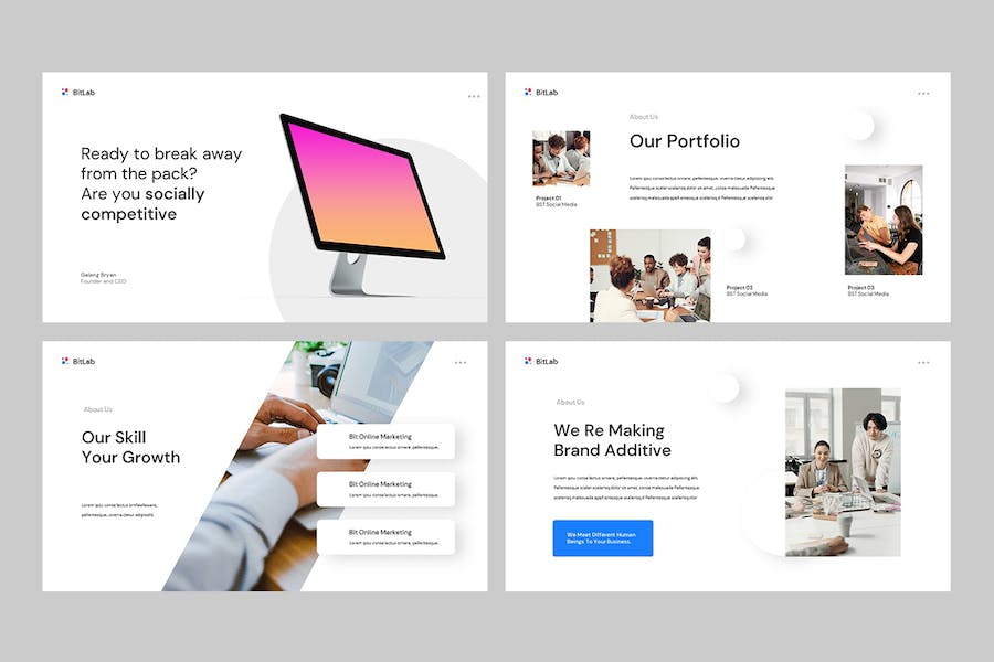 简介风格现代商业风格keynote模板 - 顶尖PPT