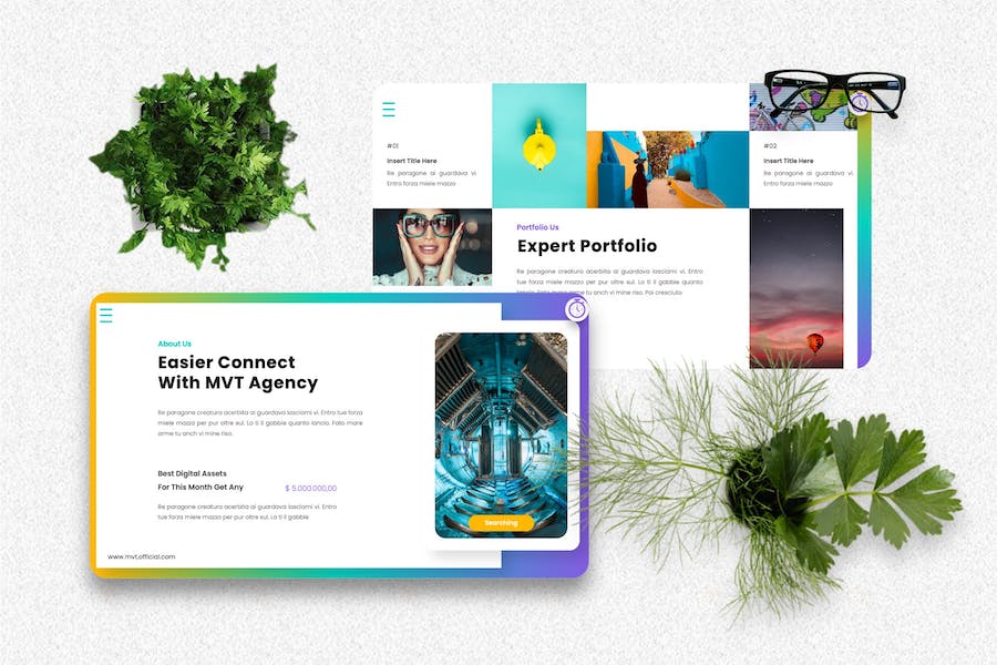 创意数字资源设计展示Keynote模板 - 顶尖PPT