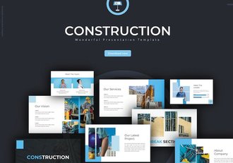 建筑施工项目管理讲述Keynote模板 - 顶尖PPT