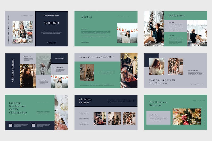 扁平化时尚圣诞节文化宣传活动策划keynote - 顶尖PPT