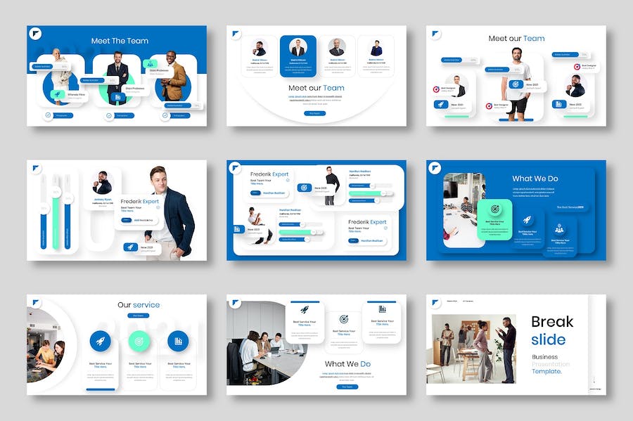 欧美高端商务企业团队介绍通用keynote模板 - 顶尖PPT