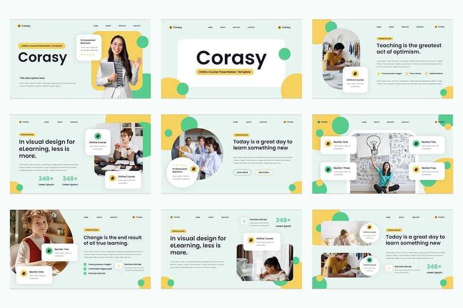 在线教育课程设计教学PPT模板 - 顶尖PPT