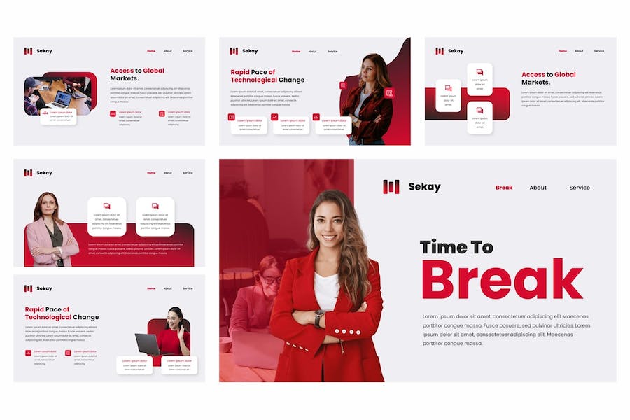 商务服务展示方案Keynote模板 - 顶尖PPT