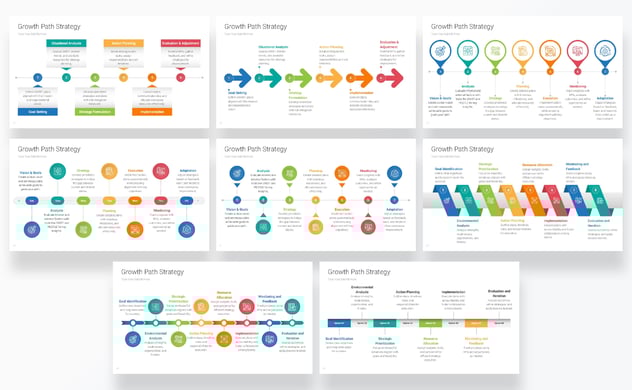 增长路径战略主题演讲keynote模板 - 顶尖PPT