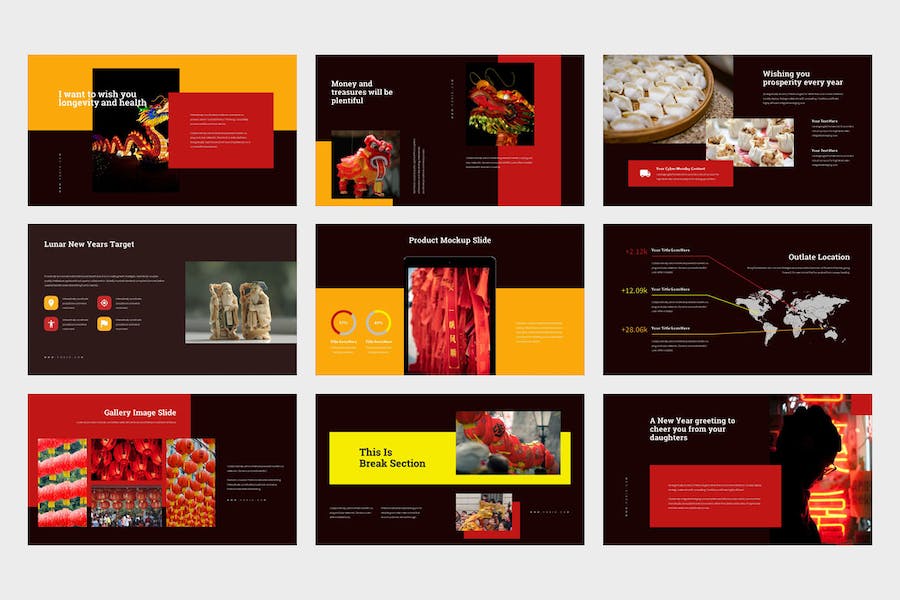 元宵节农历新年传统文化介绍传播PPT模板 - 顶尖PPT