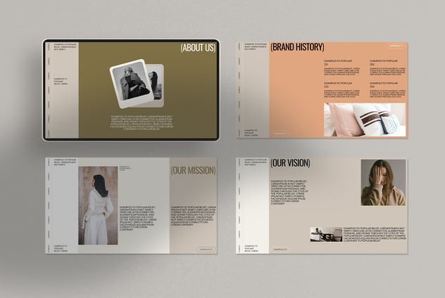 极简时尚服装品牌PPT模板 - 顶尖PPT