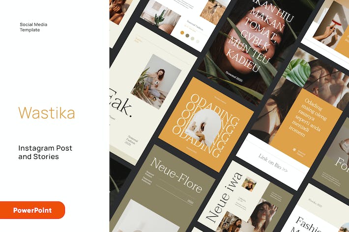 时尚服装目录社交媒体推介PPT模板 - 顶尖PPT