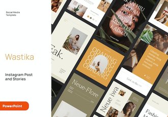 时尚服装目录社交媒体推介PPT模板 - 顶尖PPT