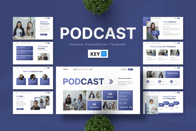 播-频道主题keynote模板 - 顶尖PPT