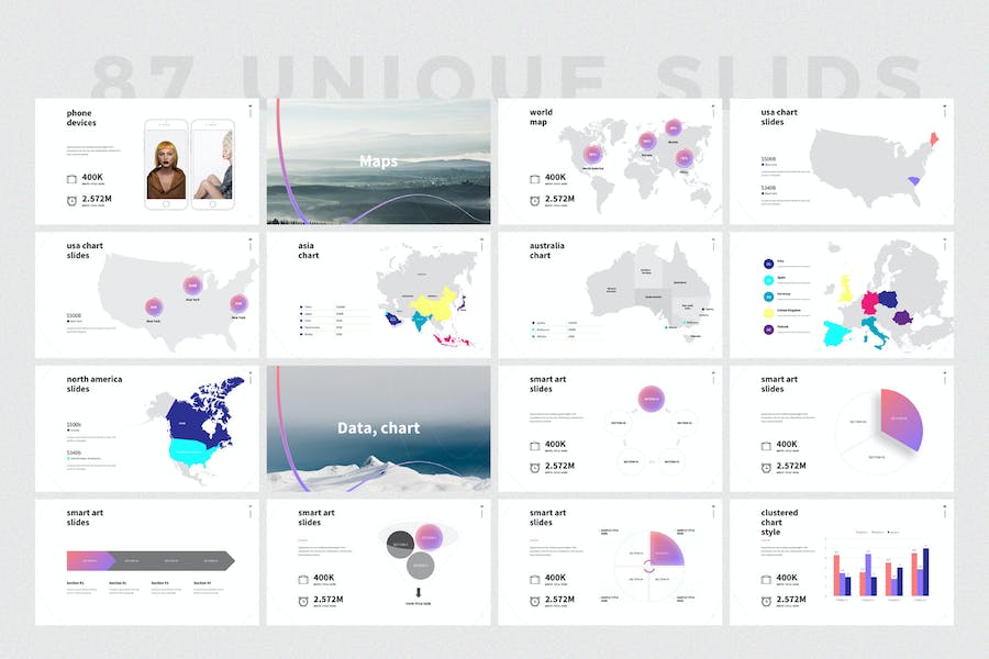 欧美高端图形版式设计精美PPT模板 - 顶尖PPT