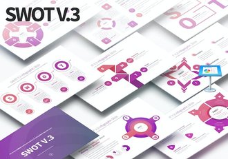 SWOT分析图形keynote模板 - 顶尖PPT