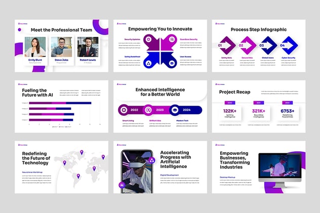 科技未来人工智能AI PPT模板 - 顶尖PPT
