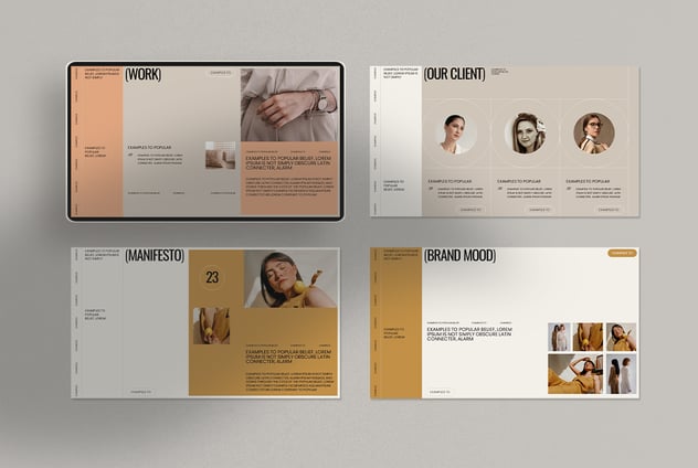 极简时尚服装品牌PPT模板 - 顶尖PPT