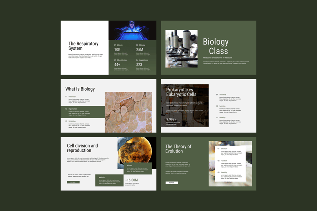生物课教学讲解专用PowerPoint模板 - 顶尖PPT