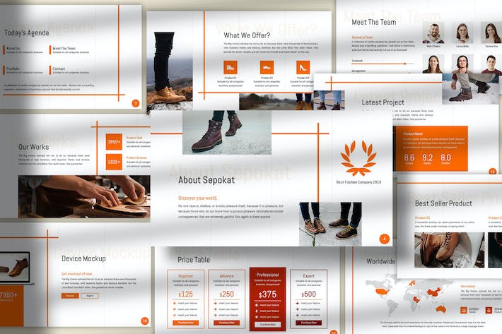 时尚服装品牌推介展示方案Keynote模板 - 顶尖PPT