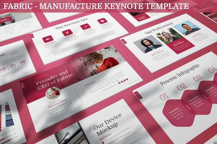 服装裁切制造keynote模板 - 顶尖PPT