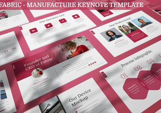 服装裁切制造keynote模板 - 顶尖PPT