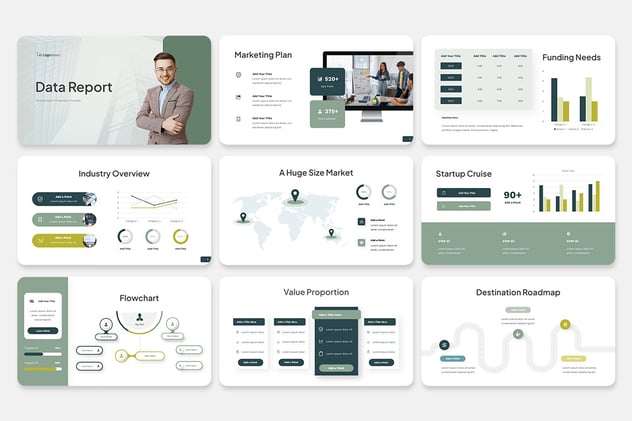 业务数据统计分析报告Keynote模板 - 顶尖PPT