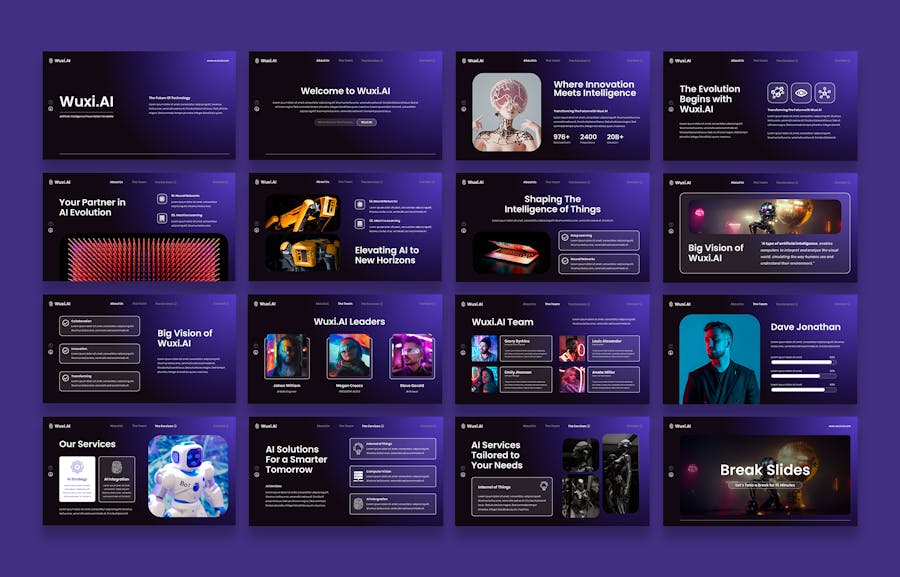 AI人工智能技术介绍展示PPT模板 - 顶尖PPT