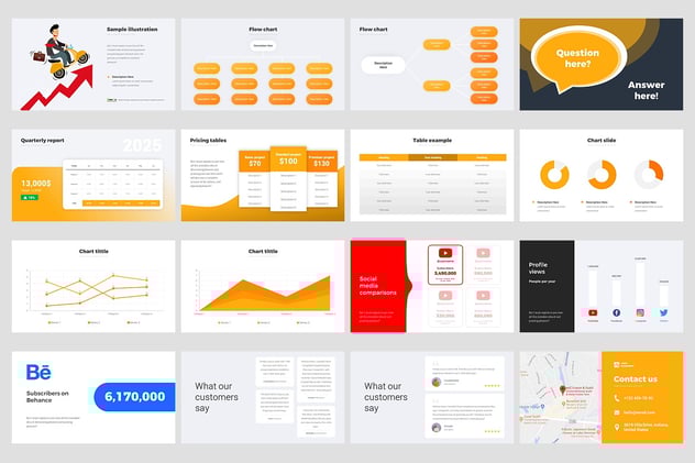 创意初创提案信息图表PPT模板 - 顶尖PPT