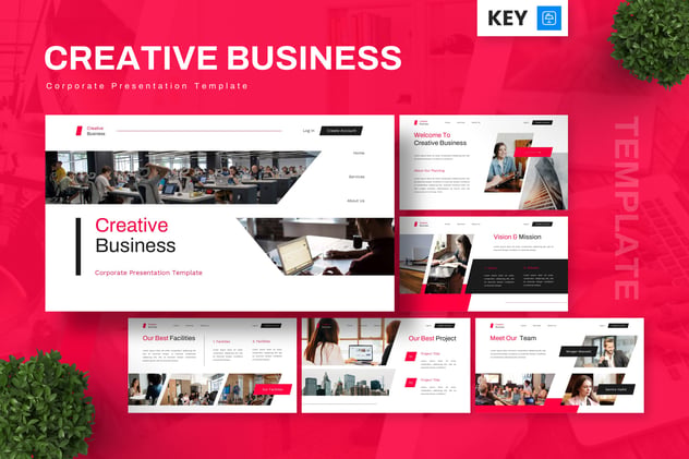 创意商务企业品牌营销策略Keynote模板 - 顶尖PPT