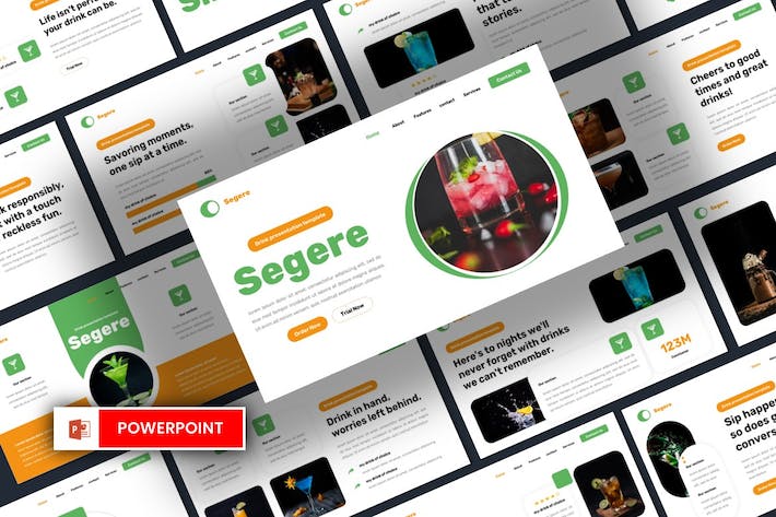 高级饮品饮料行业市场分析PPT模板 - 顶尖PPT