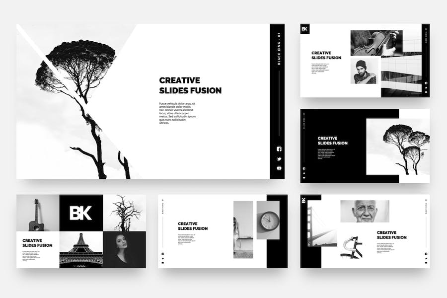 黑色极简风格keynote模板 - 顶尖PPT