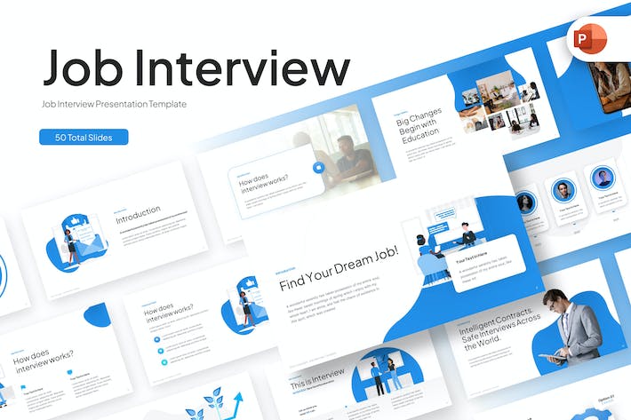 求职应聘行业面试技巧分享PPT模板 - 顶尖PPT