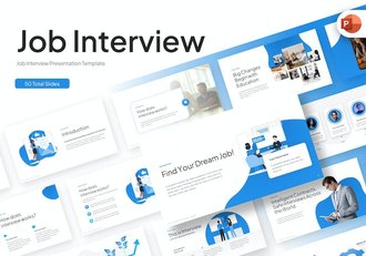 求职应聘行业面试技巧分享PPT模板 - 顶尖PPT