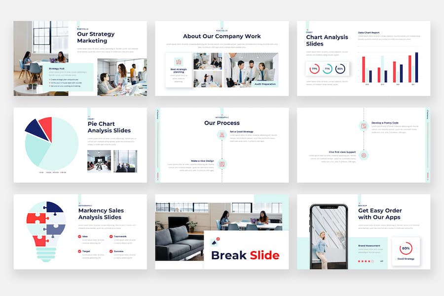 市场营销战略keynote模板 - 顶尖PPT