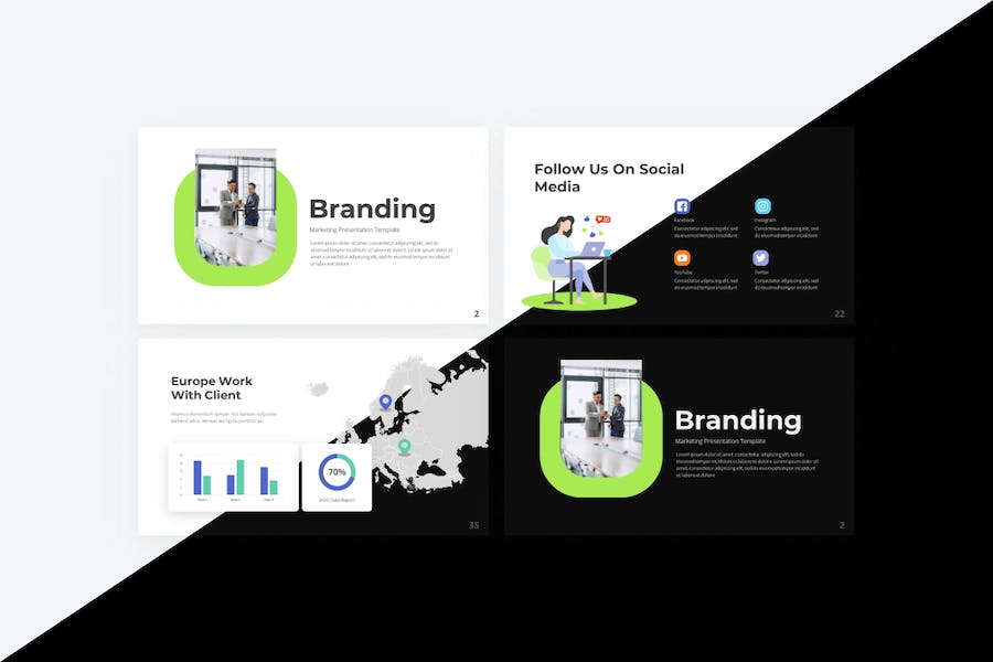 欧美商务品牌推广市场营销国外PPT模板 - 顶尖PPT