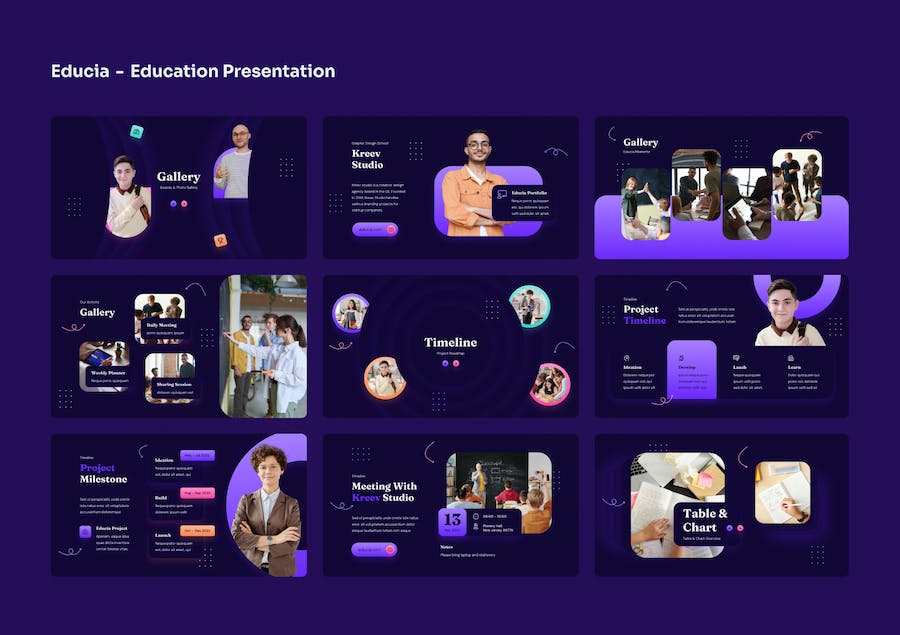 教育课程设计教学方案讲述Keynote模板 - 顶尖PPT