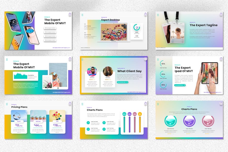 创意数字资源设计展示Keynote模板 - 顶尖PPT