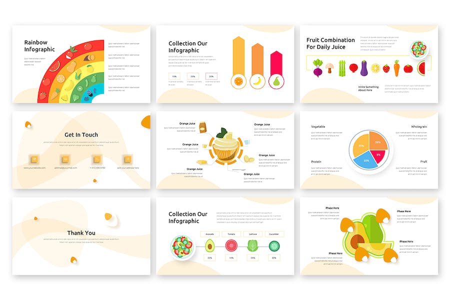 新鲜蔬菜水果keynote模板 - 顶尖PPT