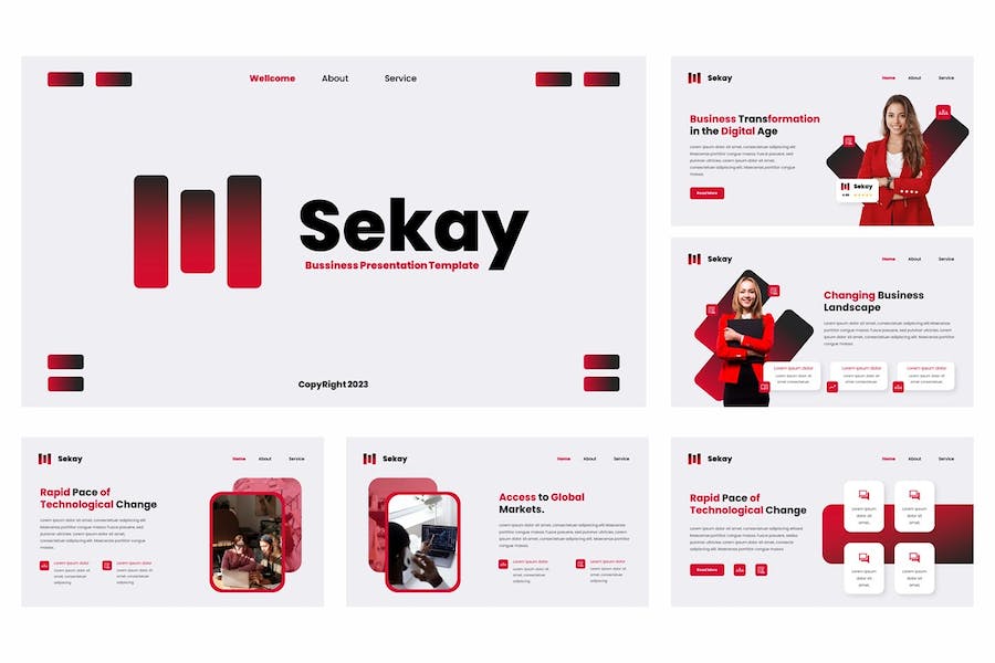 商务服务展示方案Keynote模板 - 顶尖PPT