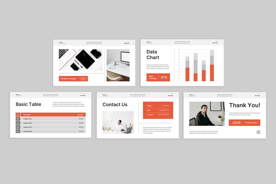 白色极简风格公司简介keynote模板 - 顶尖PPT