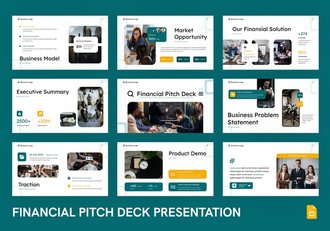 金融科技平台投资理财服务PPT模板 - 顶尖PPT