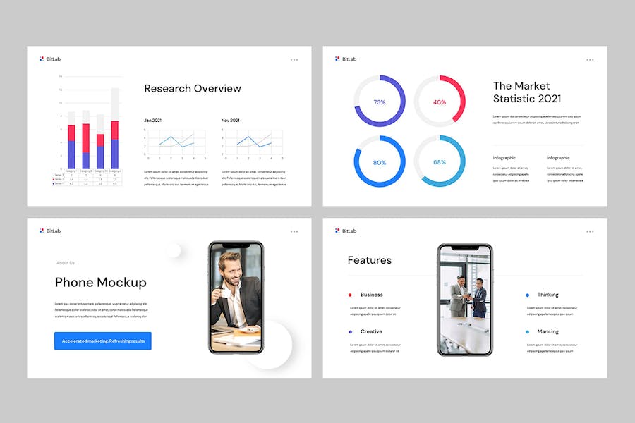 简介风格现代商业风格keynote模板 - 顶尖PPT