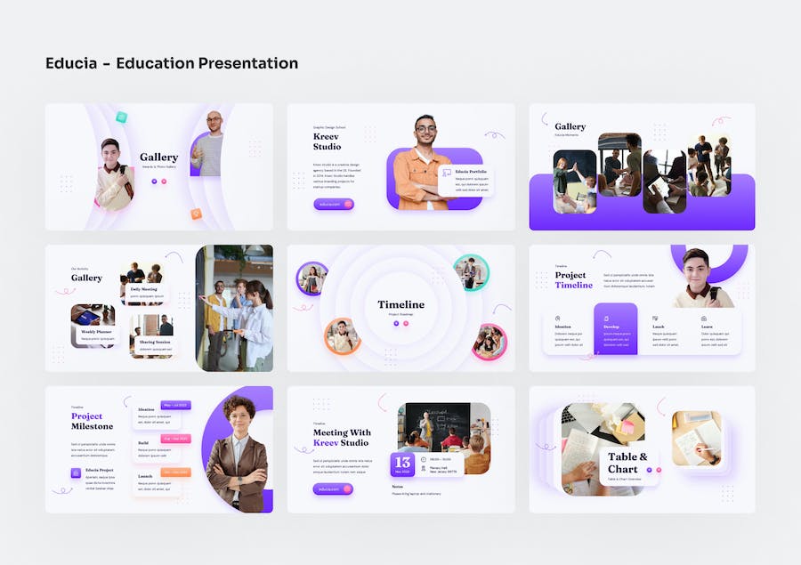 教育课程设计教学方案讲述Keynote模板 - 顶尖PPT