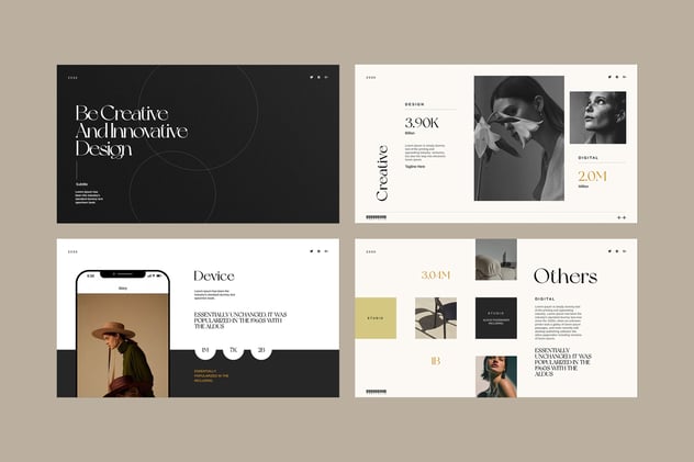 商务业务作品集投资组合展示PPT模板 - 顶尖PPT