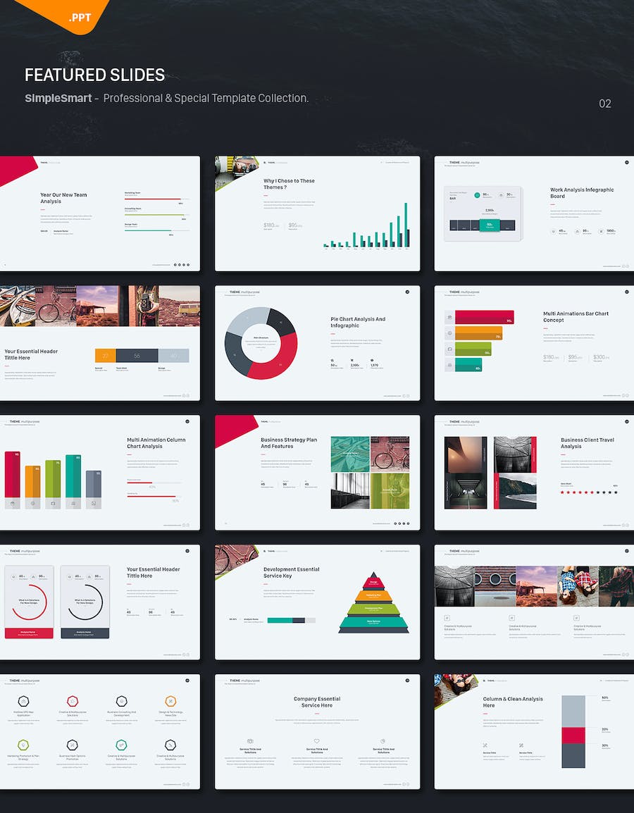 国外商务多用途数据图形PPT模板 - 顶尖PPT