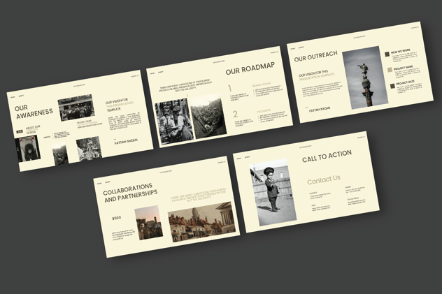 复古风格历史介绍PPT模板 - 顶尖PPT