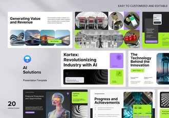 AI解决方案keynote模板 - 顶尖PPT