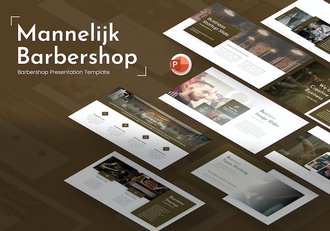 理发店介绍宣传市场调研汇报PPT模板 - 顶尖PPT