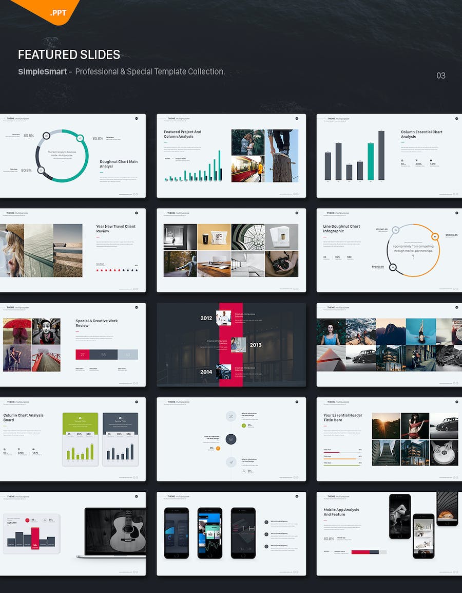 国外商务多用途数据图形PPT模板 - 顶尖PPT
