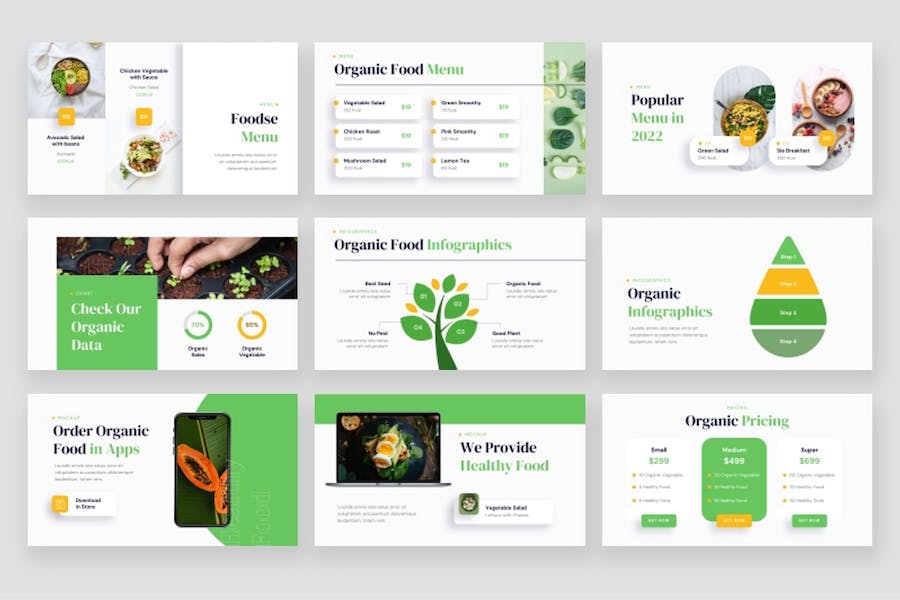 健康绿色安全食品keynote模板 - 顶尖PPT